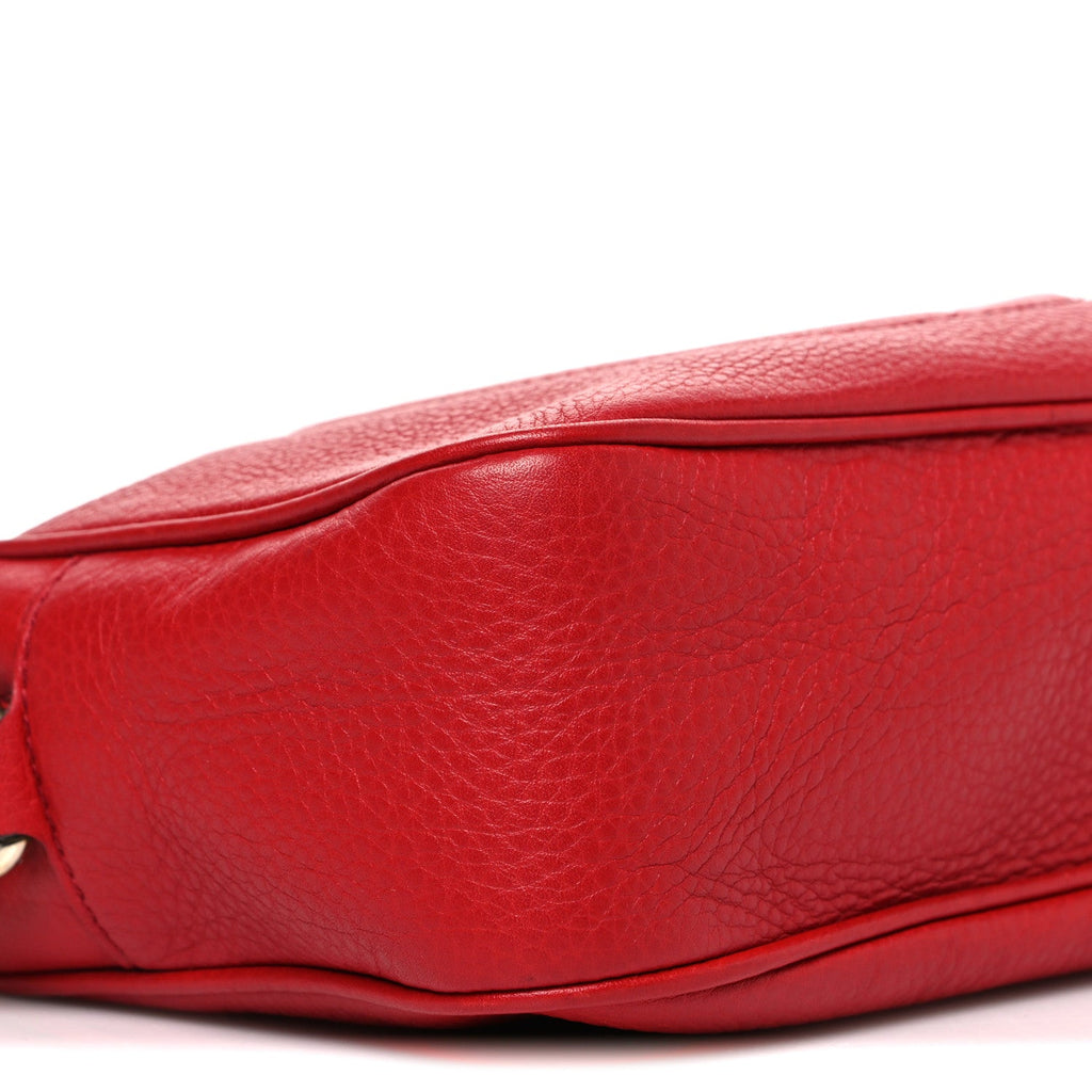Gucci Pebbled Calfskin Small Soho Disco Bag Vibrant Red