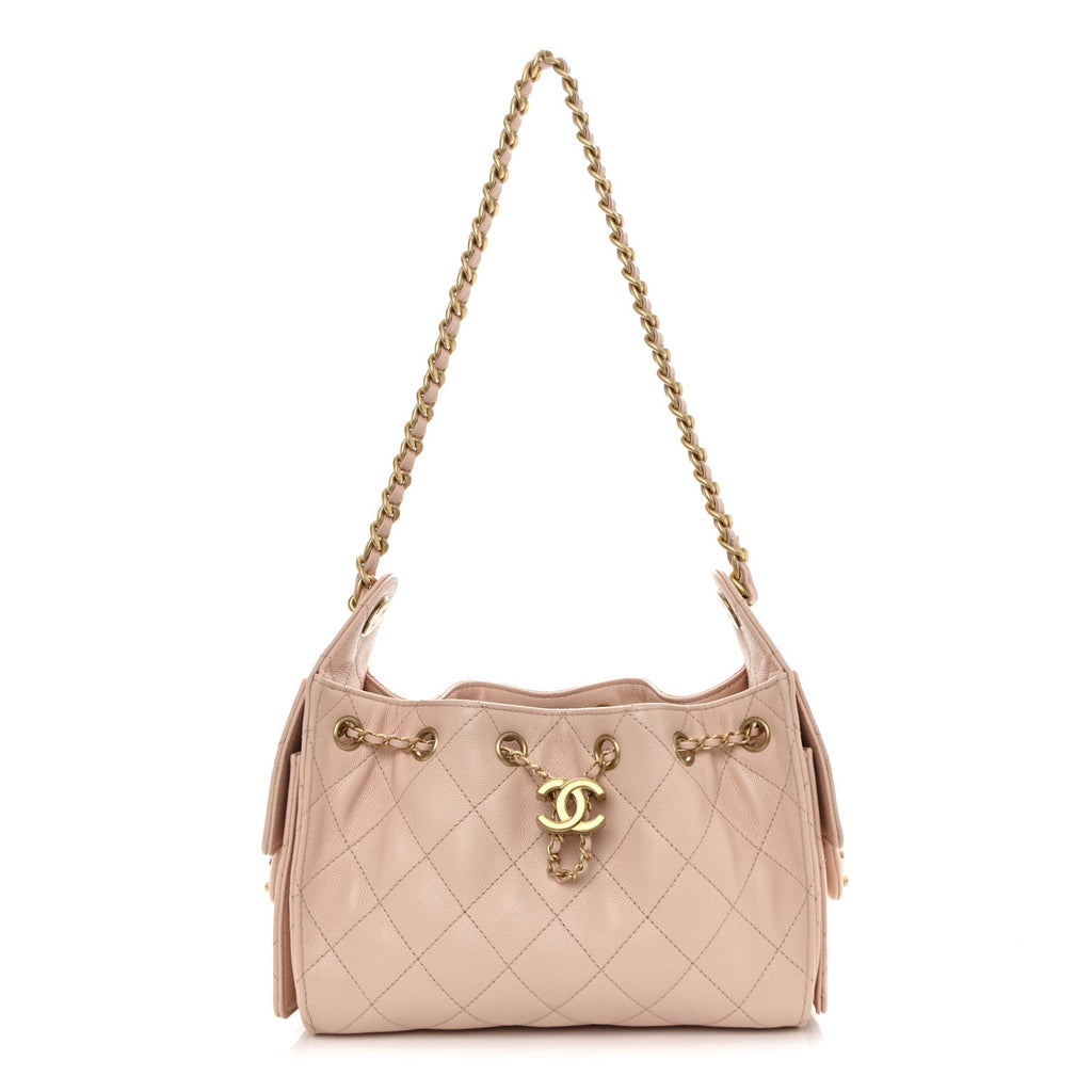 Chanel Caviar Quilted Mini Chanel 25 Handbag Light Pink