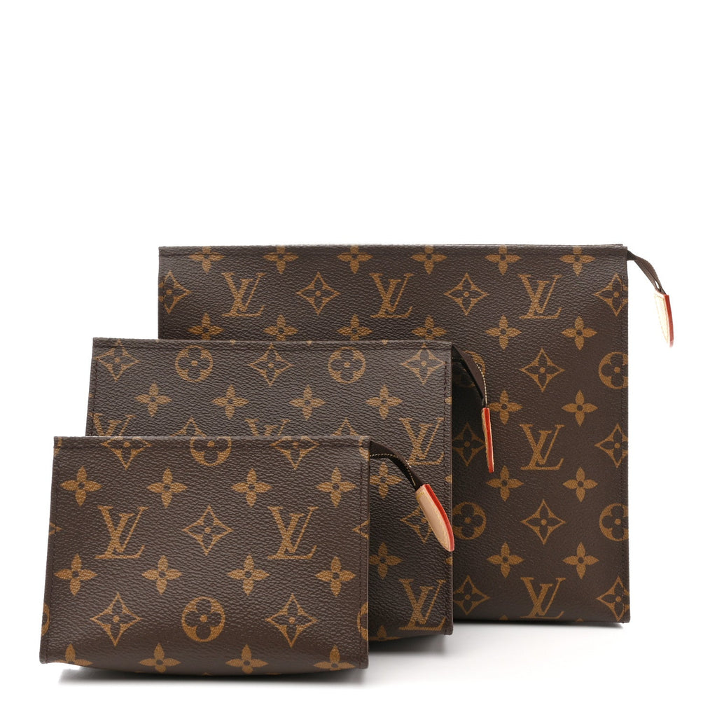 Louis Vuitton Monogram Trio Toilet Pouch Set