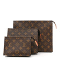 Louis Vuitton Monogram Trio Toilet Pouch Set