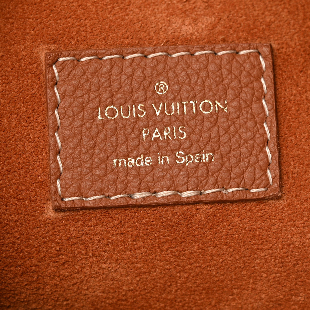 Louis Vuitton Grained Calfskin Low Key Hobo MM Cognac