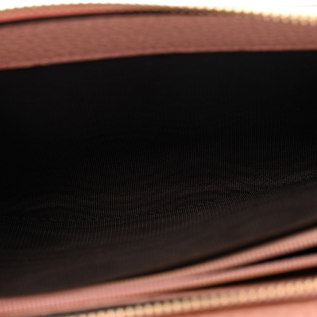 Gucci Dollar Calfskin Interlocking G Continental Wallet Soft Pink