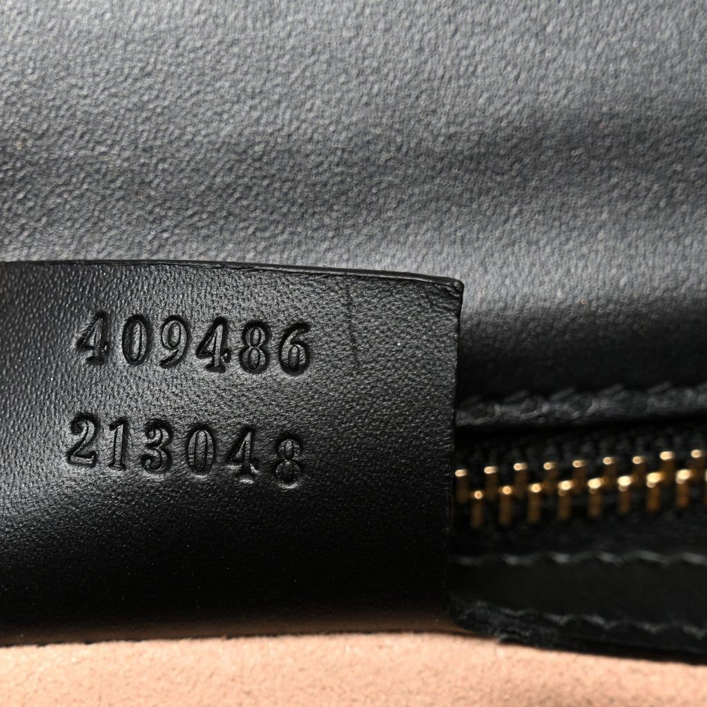 Gucci Guccissima Medium Padlock Shoulder Bag Black