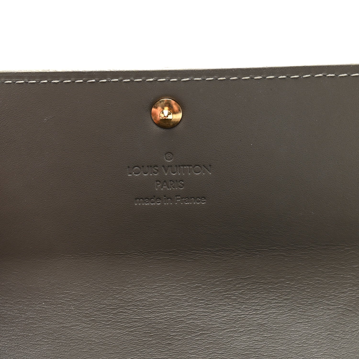 Louis Vuitton Vernis Sarah Wallet Gris Art Deco