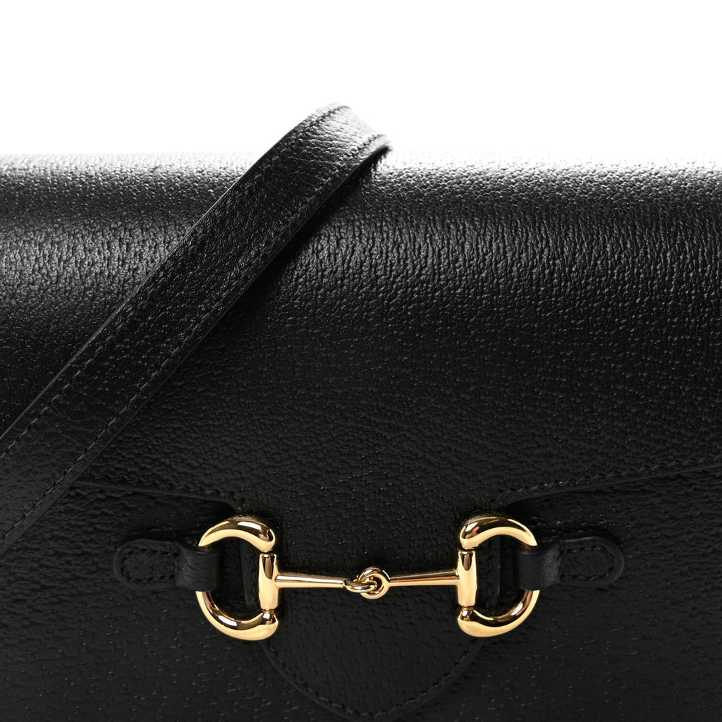 Gucci Calfskin Horsebit 1955 Shoulder Bag Black