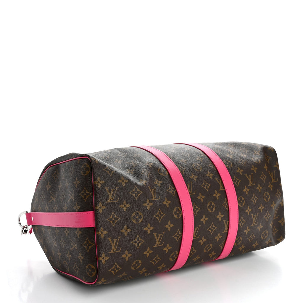 Louis Vuitton Monogram Keepall Bandouliere 45 Pondichery Pink