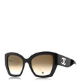 Acetate Square Sunglasses 6058 Black White