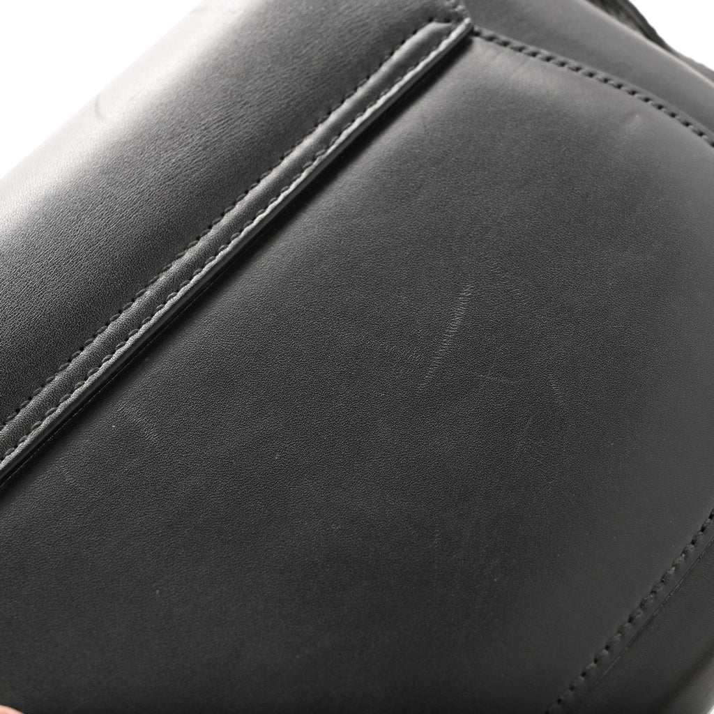 Gucci Charisma Calfskin Gucci Embossed Shoulder Flap Bag Black