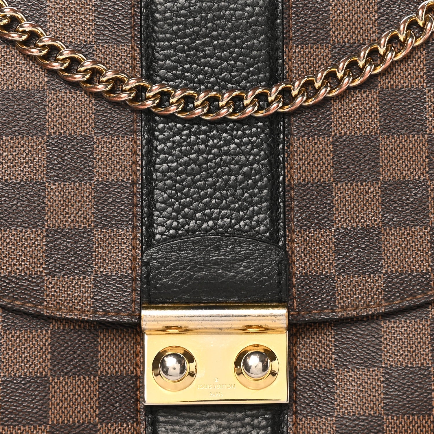 Louis Vuitton Damier Ebene Cuir Taurillon Wight Black
