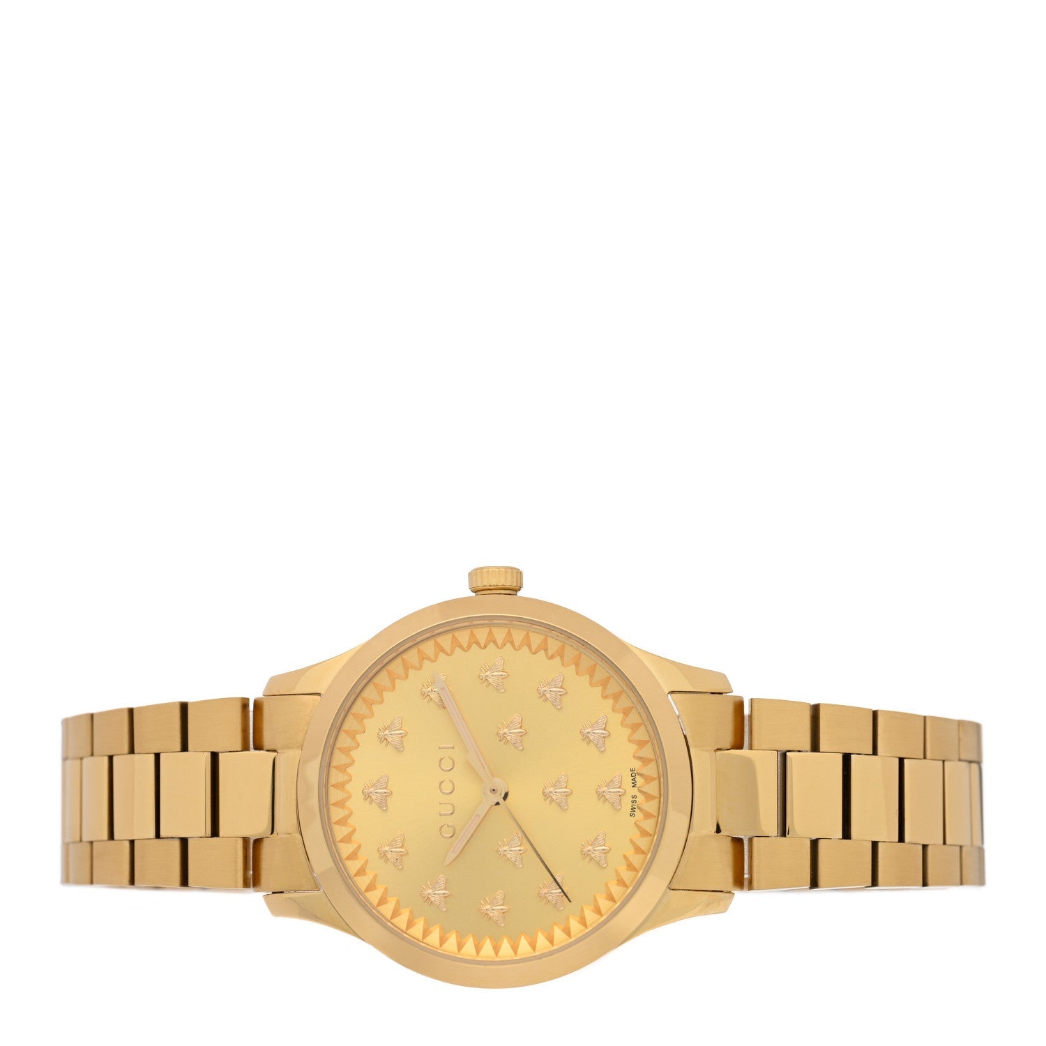 Gucci Stainless Steel 32mm G-Timeless Bee Quartz Watch Gold