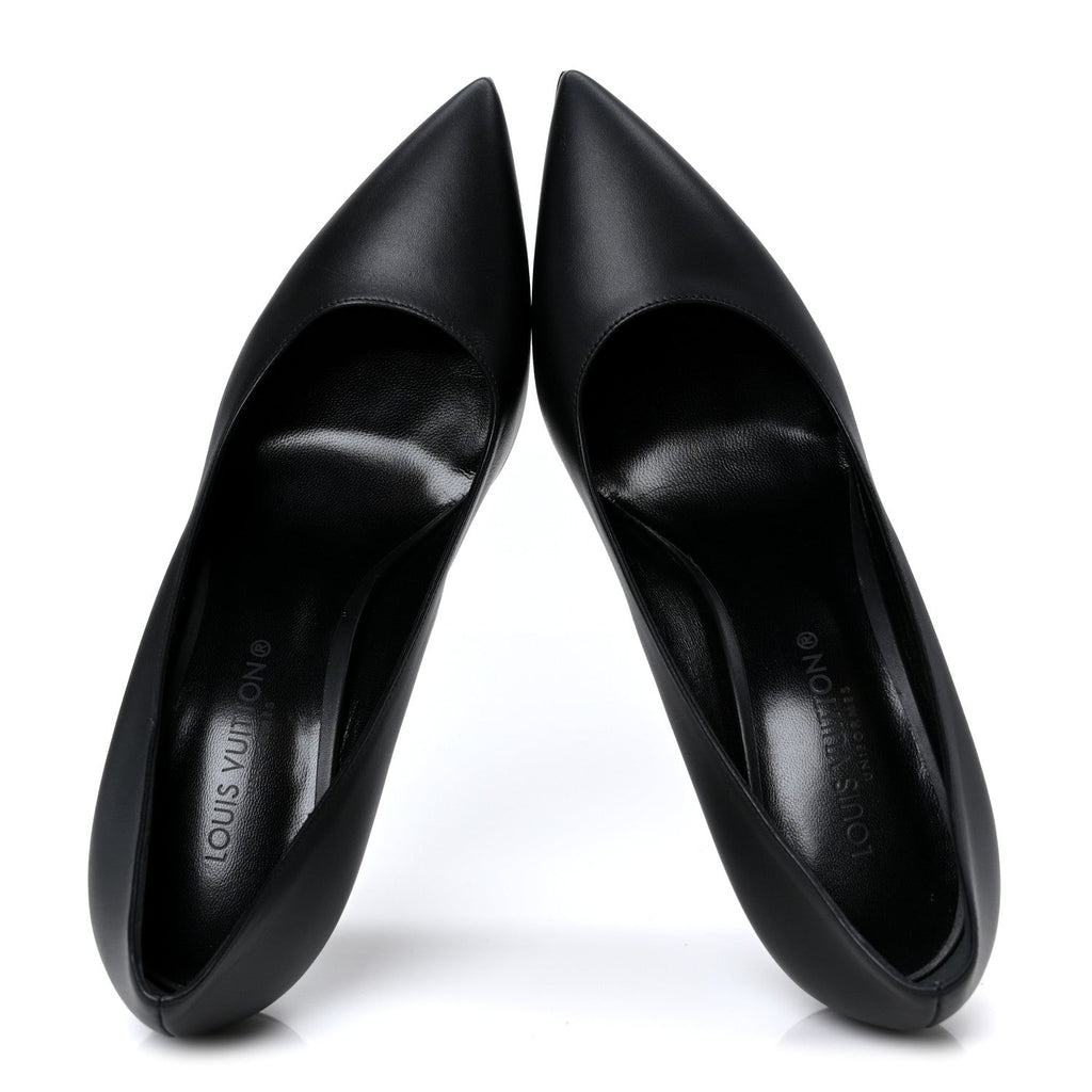 Louis Vuitton Calfskin Cherie Pumps 37.5 Black