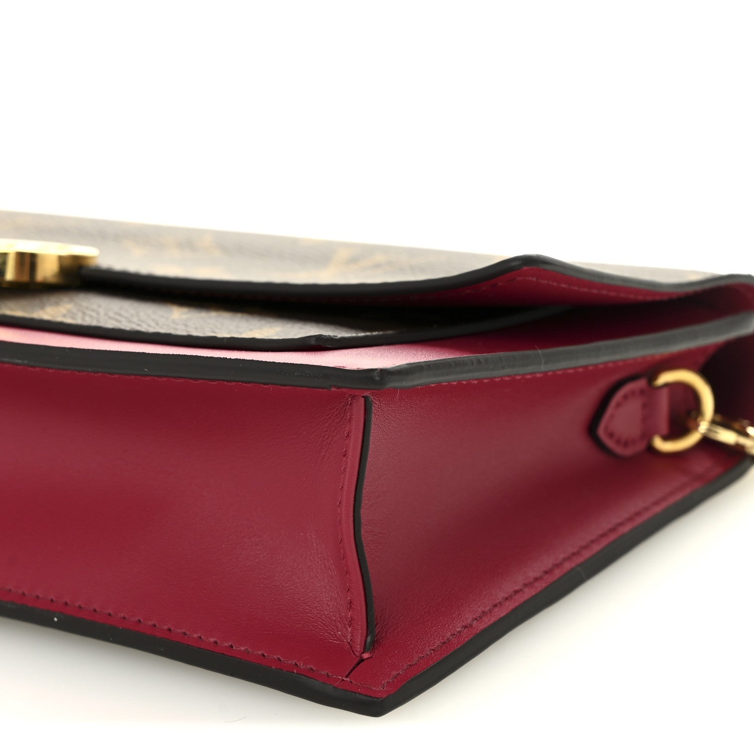 Louis Vuitton Monogram Flore Chain Wallet Fuchsia