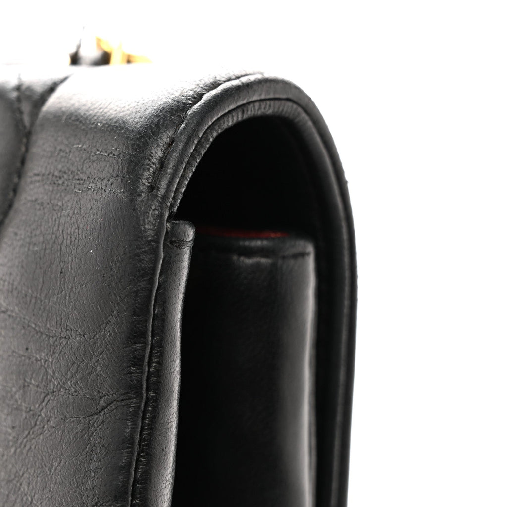 Chanel Lambskin Quilted Medium Single Flap Black