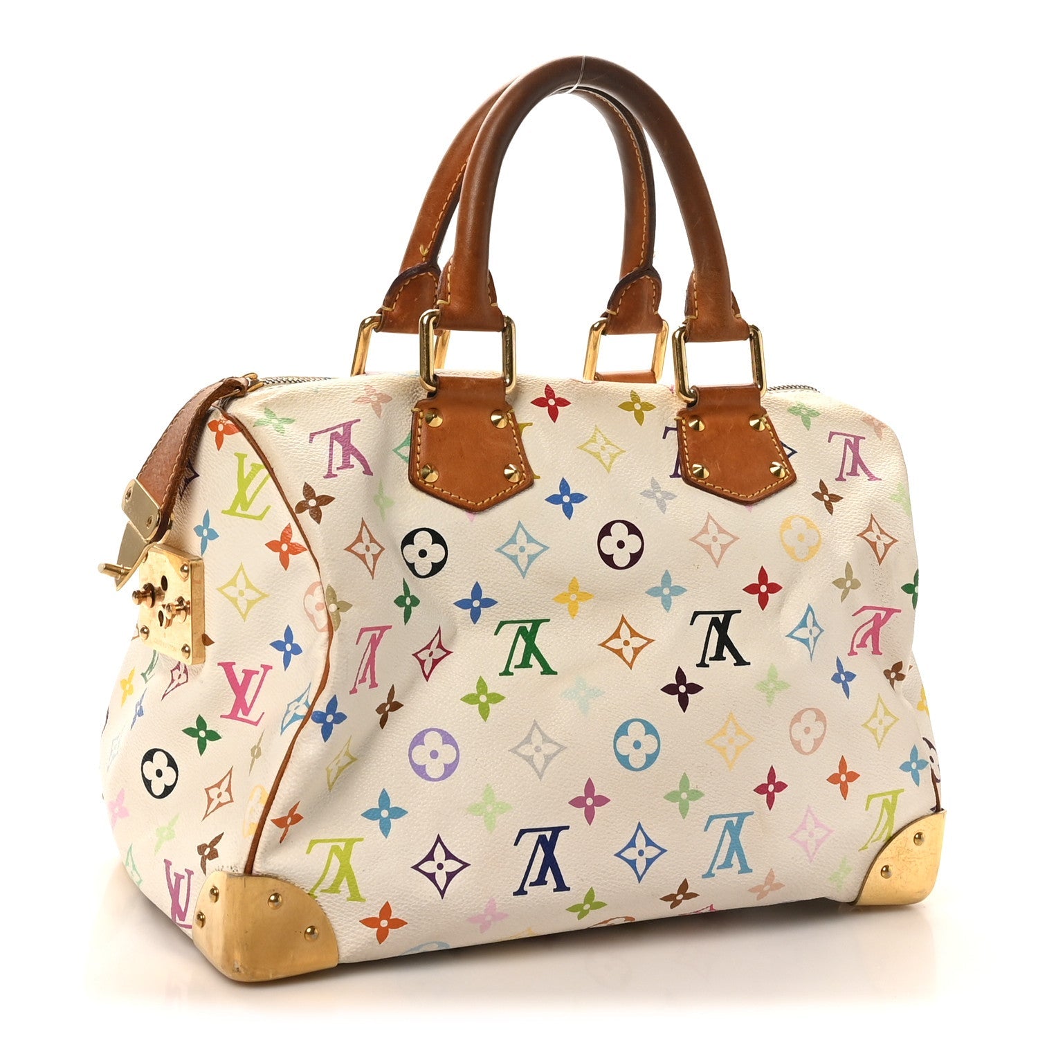 Louis Vuitton Monogram Multicolor Speedy 30 White
