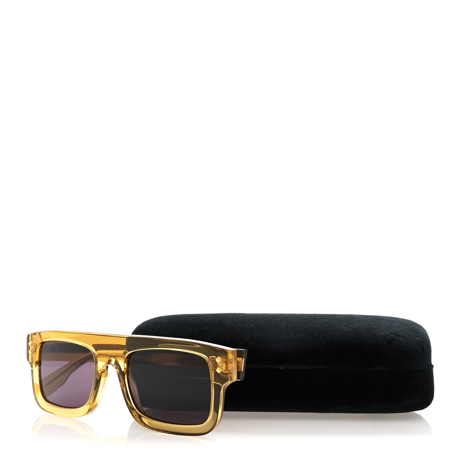 Gucci Acetate Square Frame Sunglasses GG1085S Yelllow