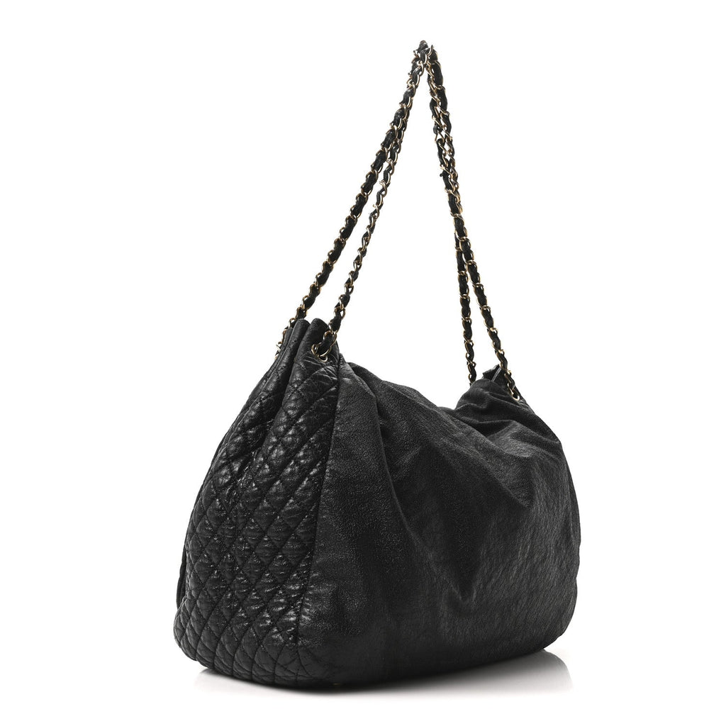 Chanel Vinyl XL Rock and Chain Flap Black