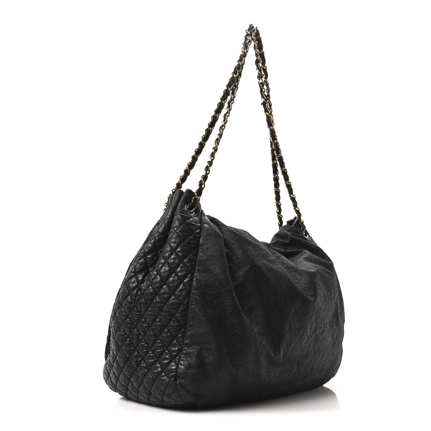 Chanel Vinyl XL Rock and Chain Flap Black