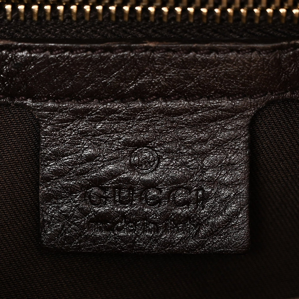 Gucci Monogram Medium Charlotte Hobo Brown