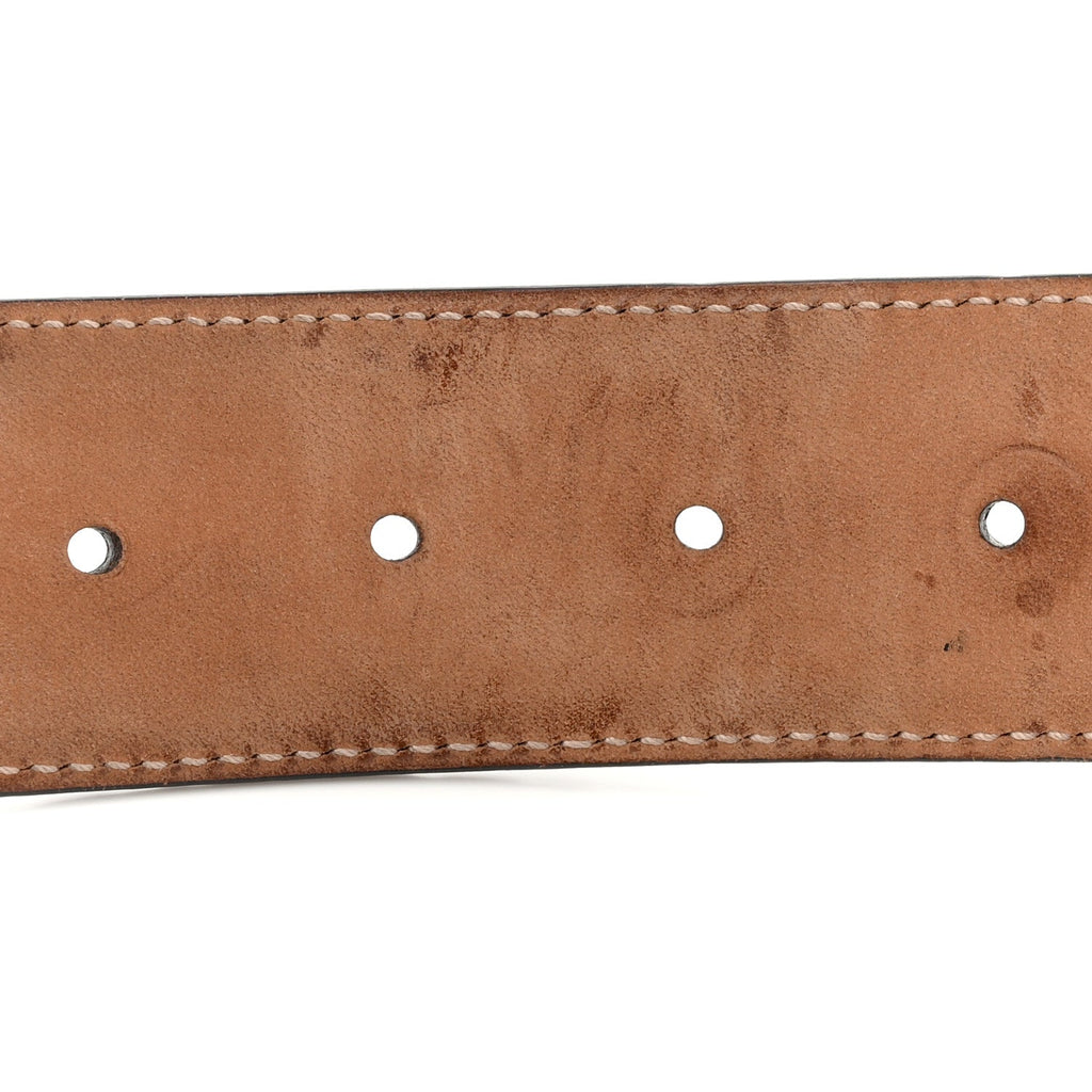 Gucci Guccissima Signature Interlocking G 40mm Belt 80 32 Black