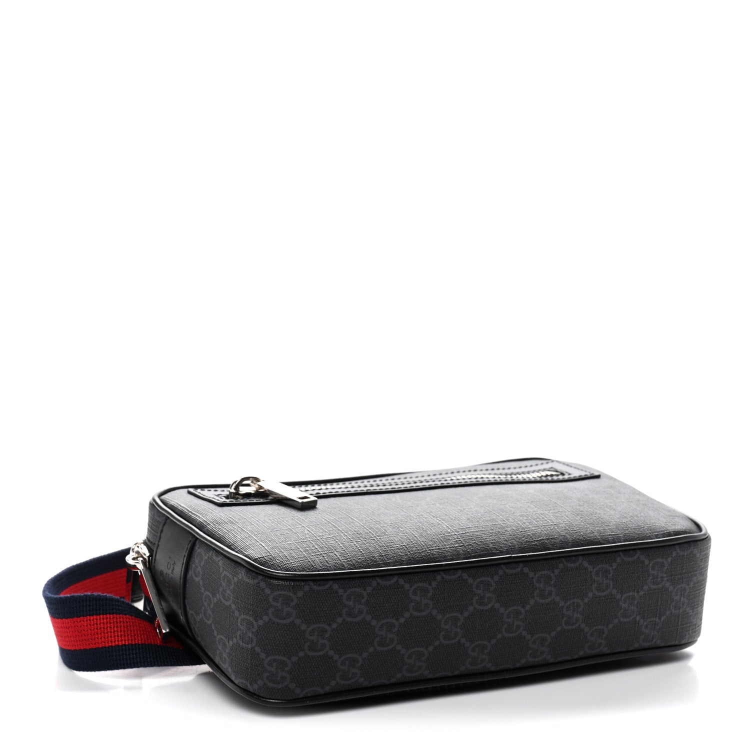 Gucci Soft GG Supreme Monogram Web Belt Bag Black Grey