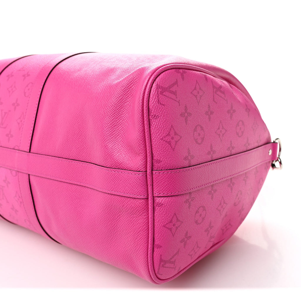 Louis Vuitton Taigarama Keepall Bandouliere 50 Fuchsia