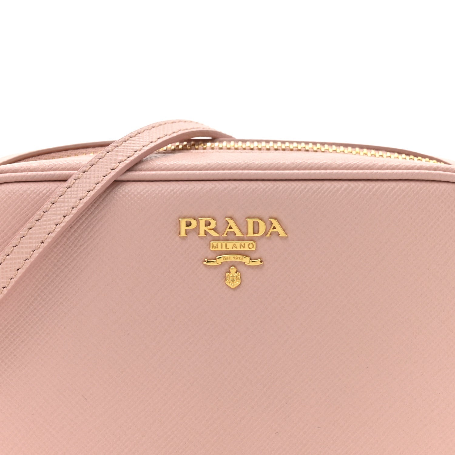 Prada Saffiano Lux Mini Camera Crossbody Bag Orchidea
