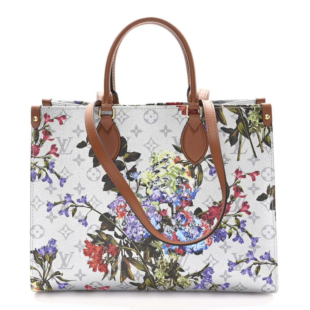 Louis Vuitton Metallic Monogram LV Garden OnTheGo MM Silver