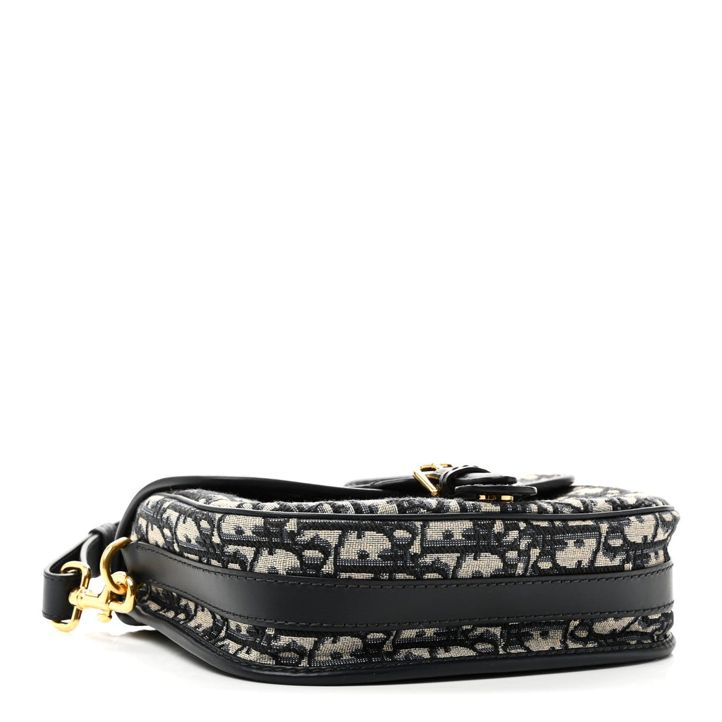 Christian Dior Oblique Medium Bobby Flap Blue