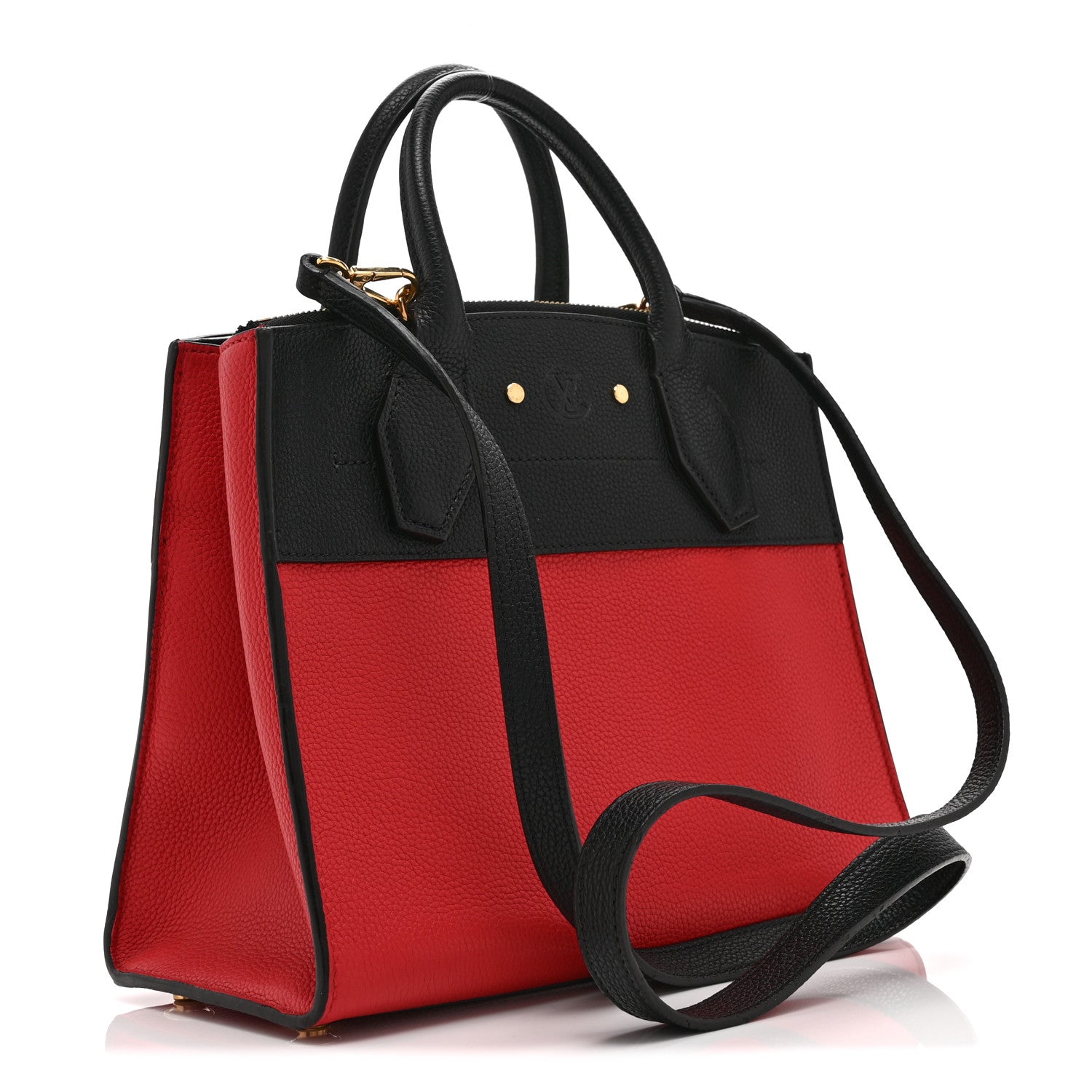 Louis Vuitton Taurillon City Steamer PM Black Rouge