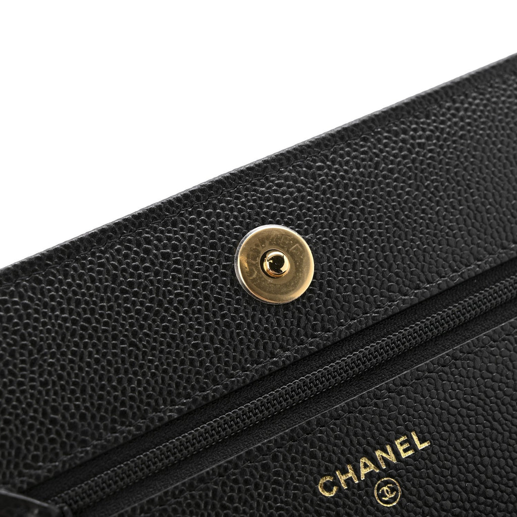 Chanel Caviar Quilted Miss Coco Wallet On Chain WOC Black