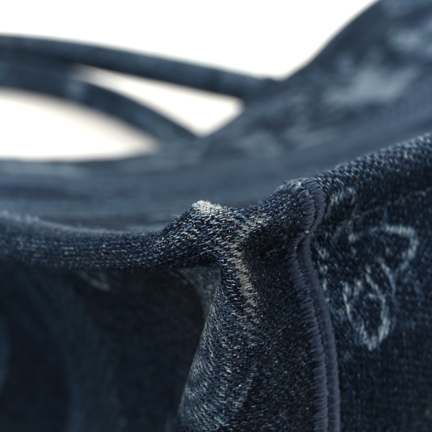 Christian Dior Denim Flowers Embroidered Medium Book Tote Blue