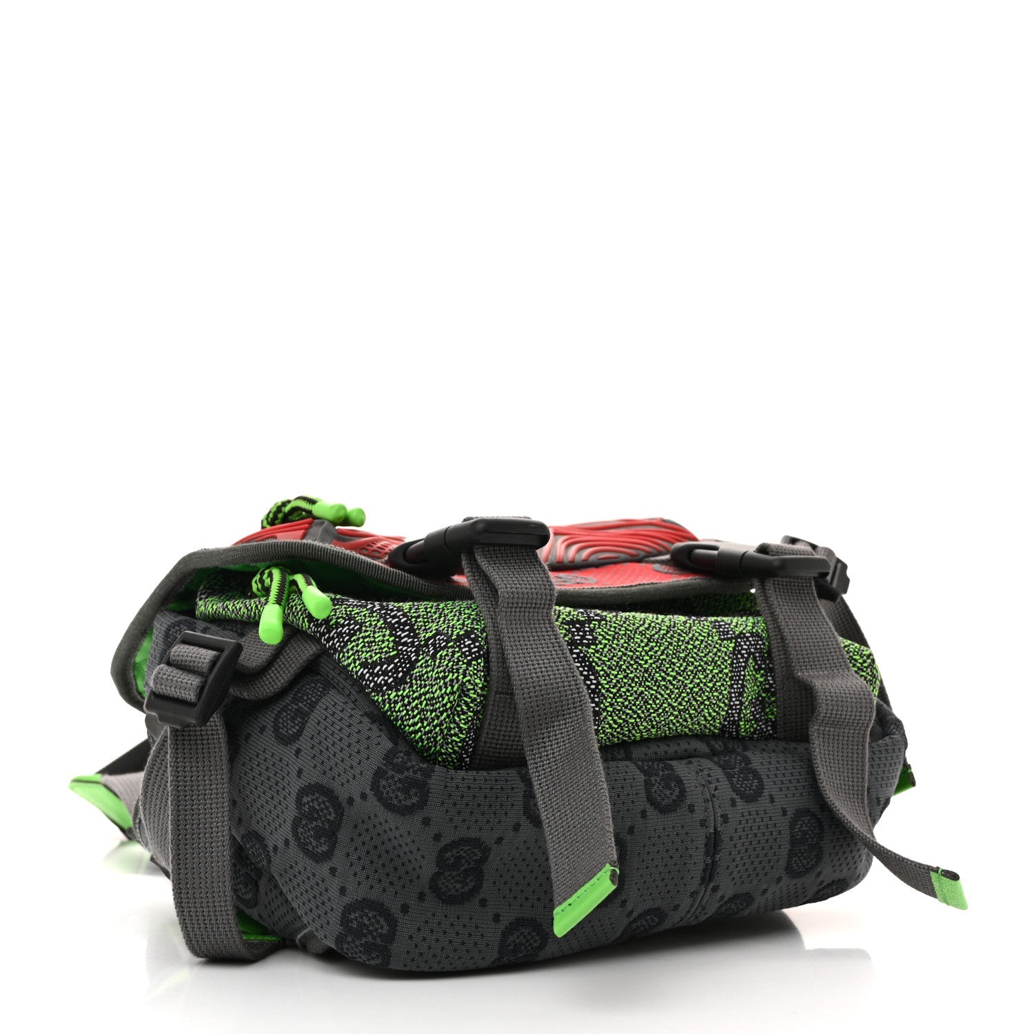 Gucci Jersey GG Monogram All Over Sporty Flap Backpack Red Multicolor