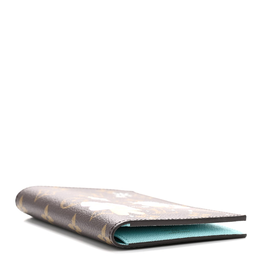 Louis Vuitton Monogram 2025 Christmas Animation Passport Cover Azur Frost