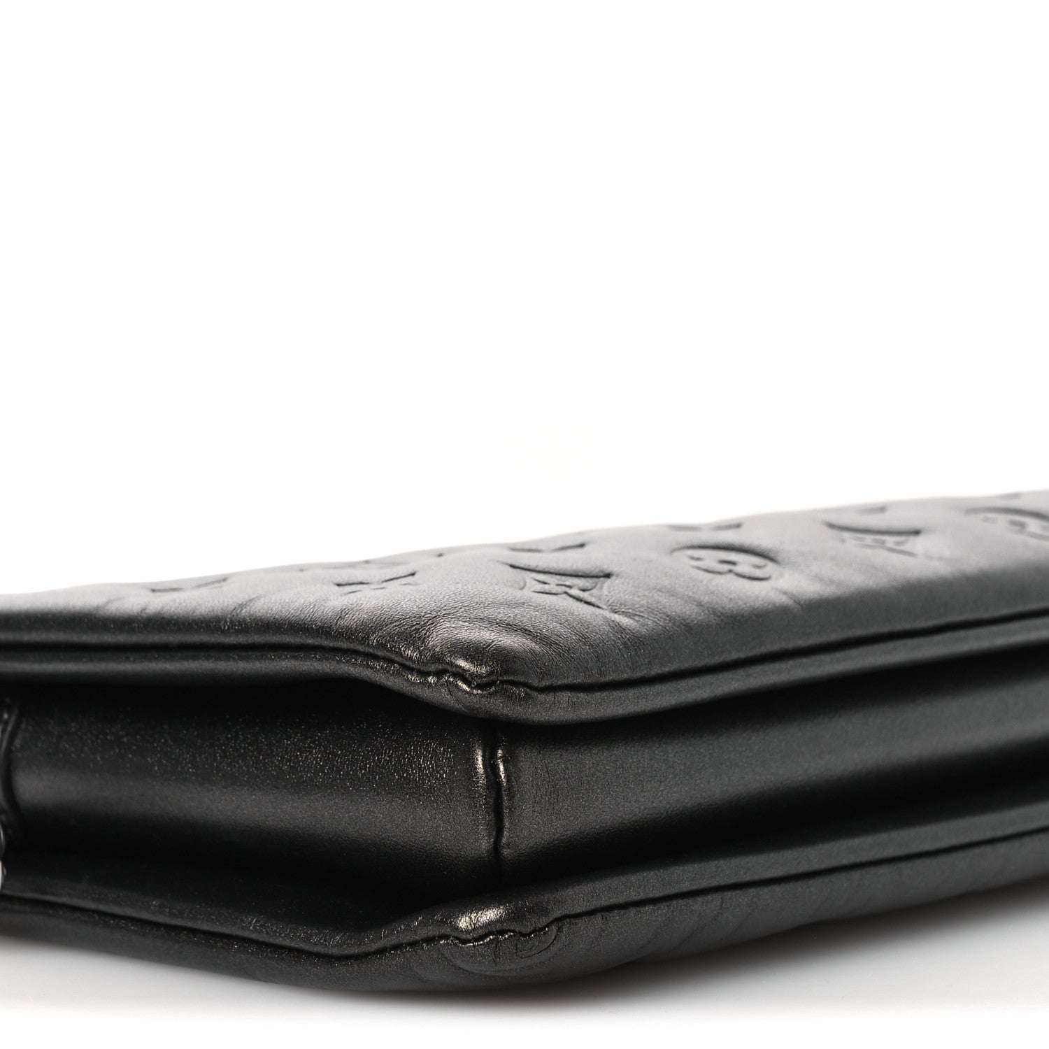 Louis Vuitton Lambskin Embossed Monogram Coussin PM Anthracite