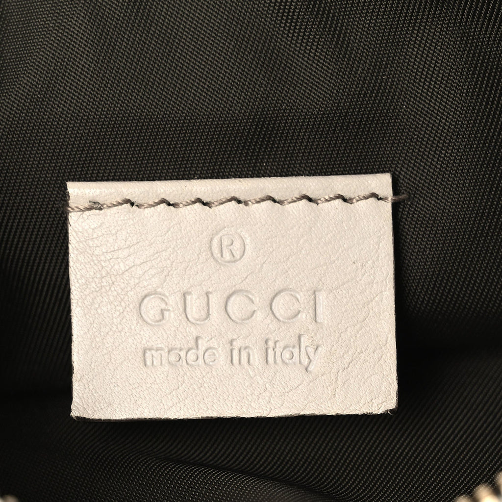 Gucci Monogram GG Heart Charm Crossbody Pochette White