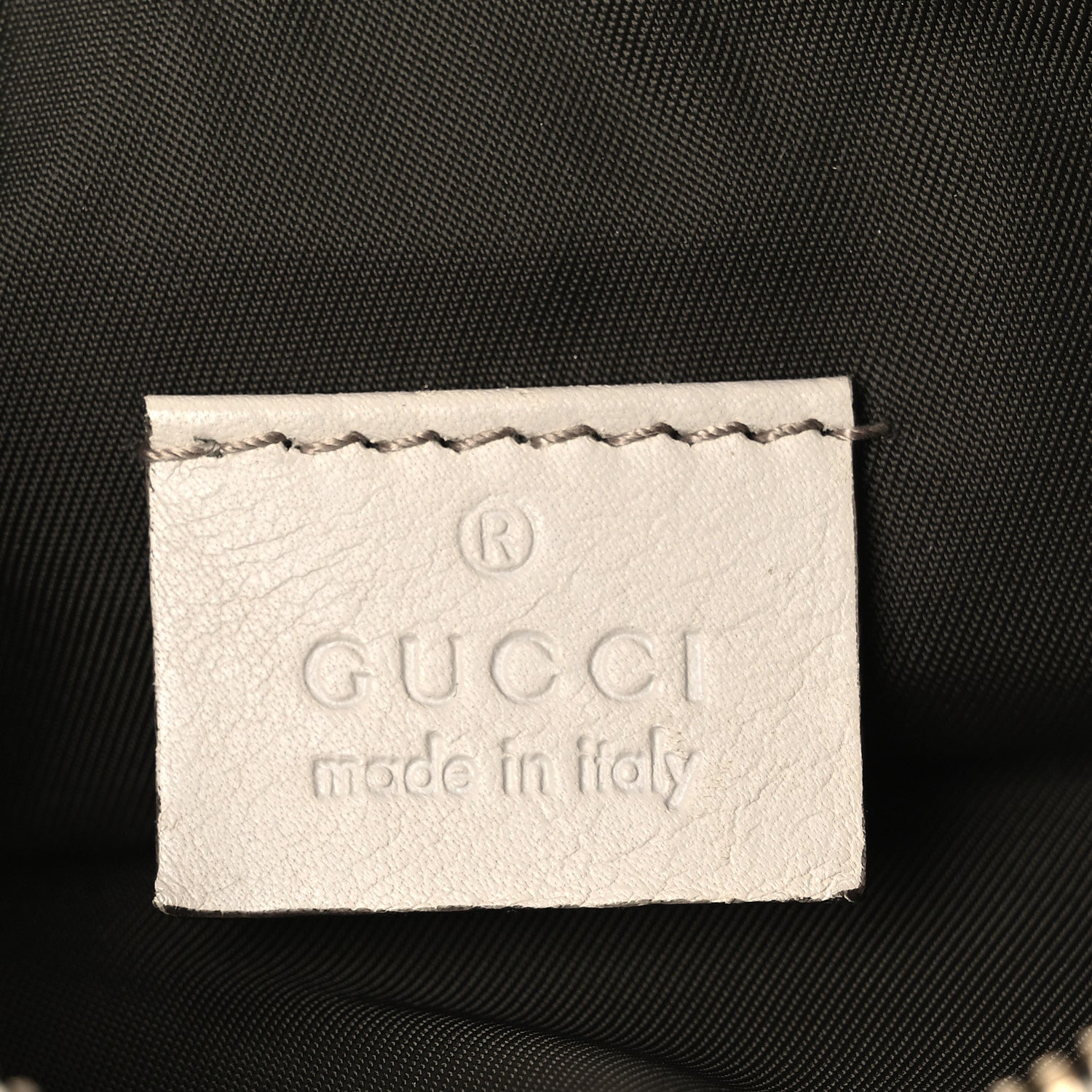 Gucci Monogram GG Heart Charm Crossbody Pochette White