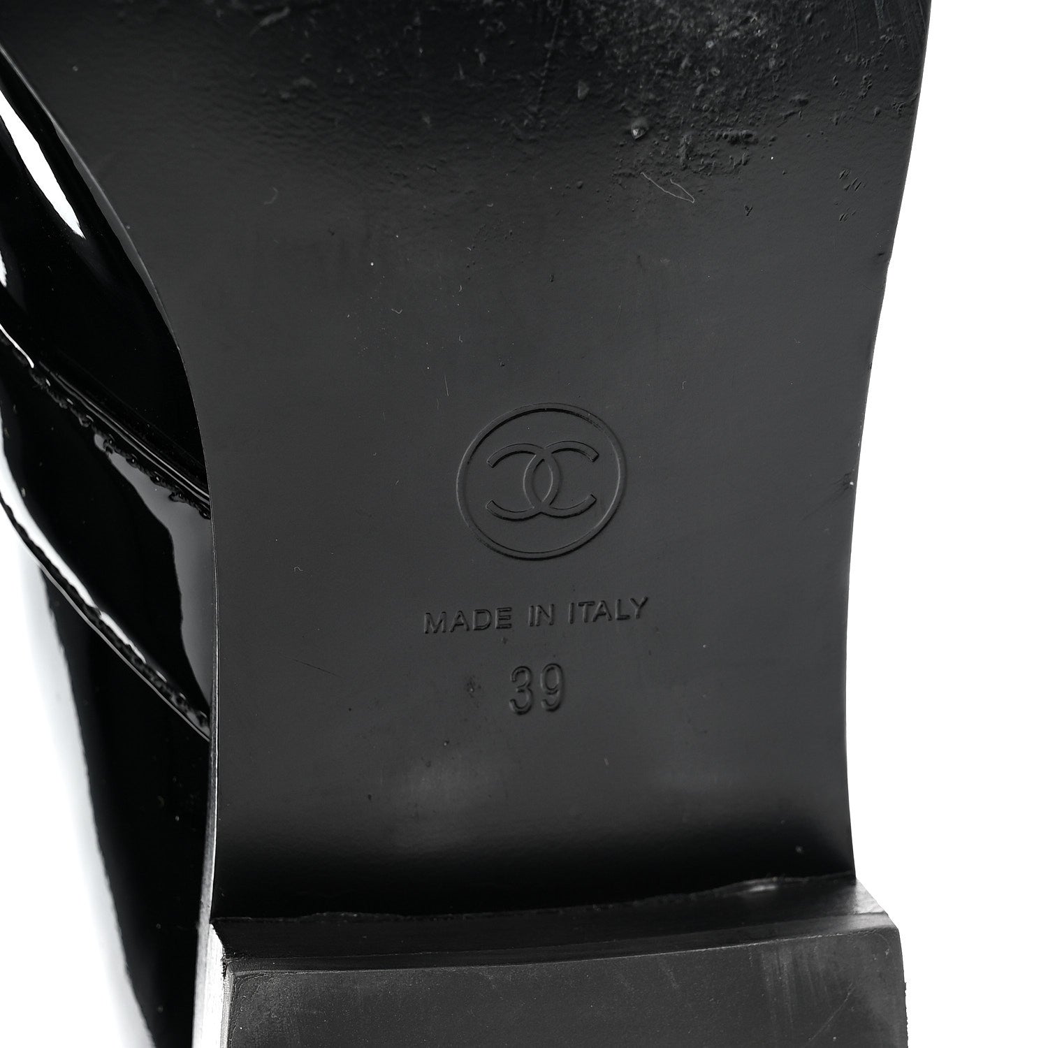 Patent Calfskin Mary Janes Flats 39 Black