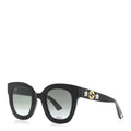 Gucci Round Frame Star Sunglasses GG0208S Black