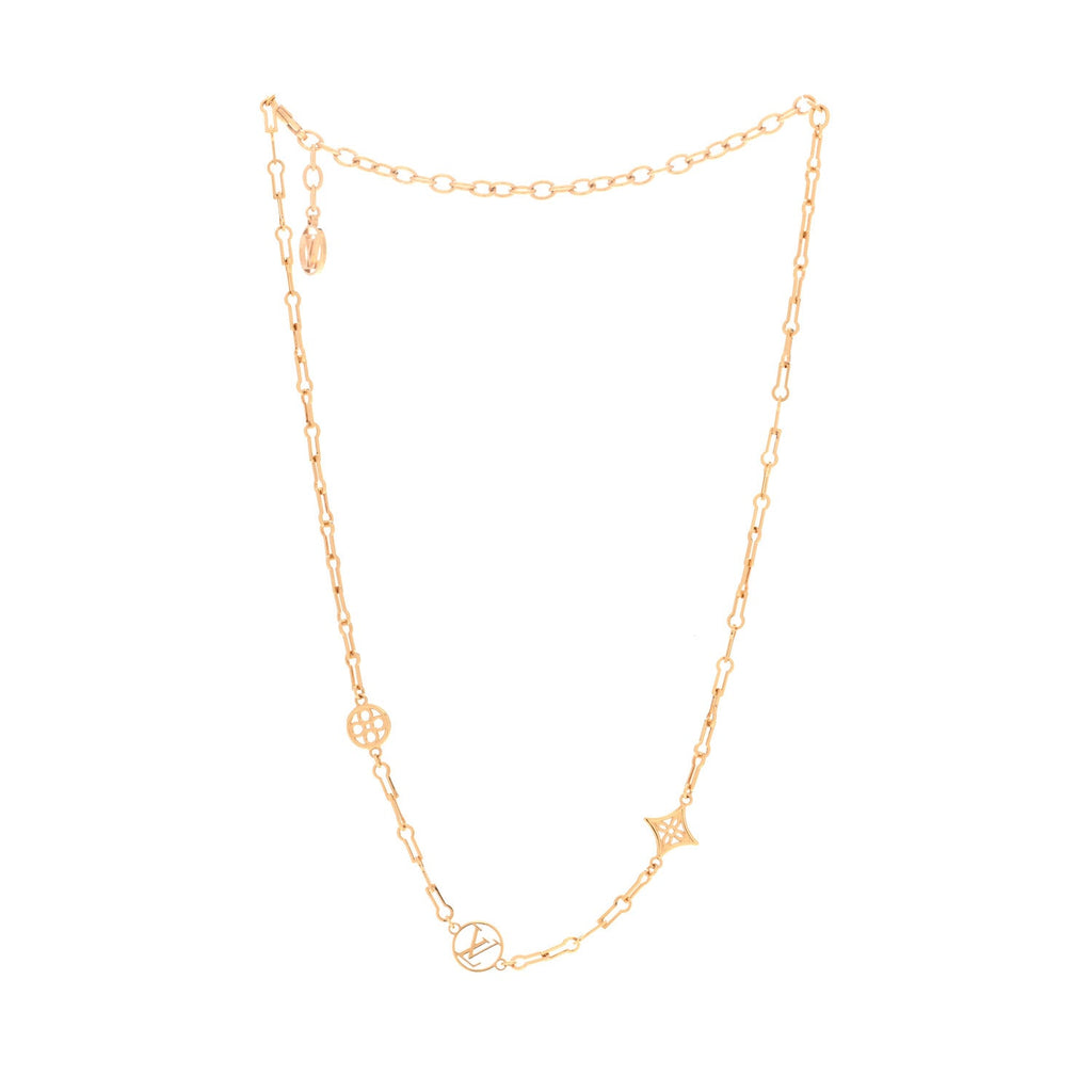 Louis Vuitton Metal Forever Young Short Necklace Gold