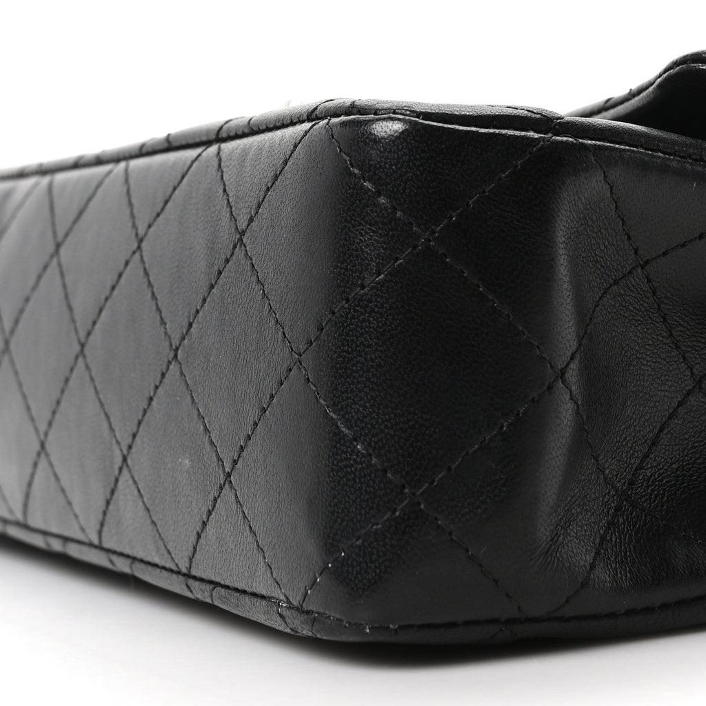 Chanel Lambskin Quilted Medium Double Flap Black