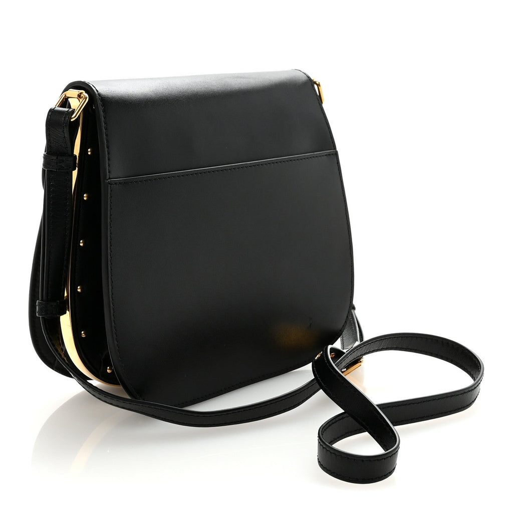 Christian Dior Box Calfskin Medium Bobby Frame Flap Black