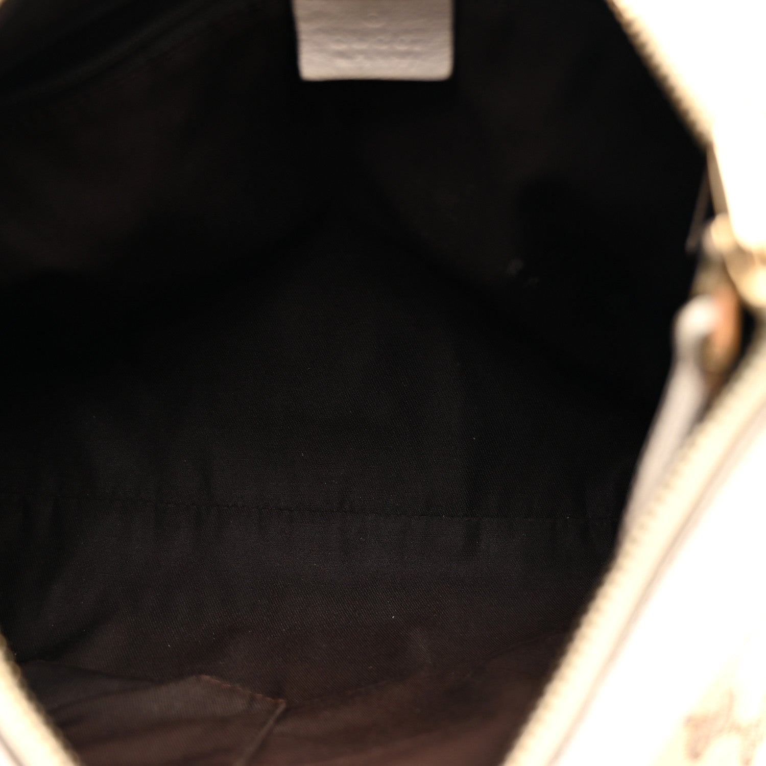 Gucci Monogram Medium D Gold Ring Hobo White