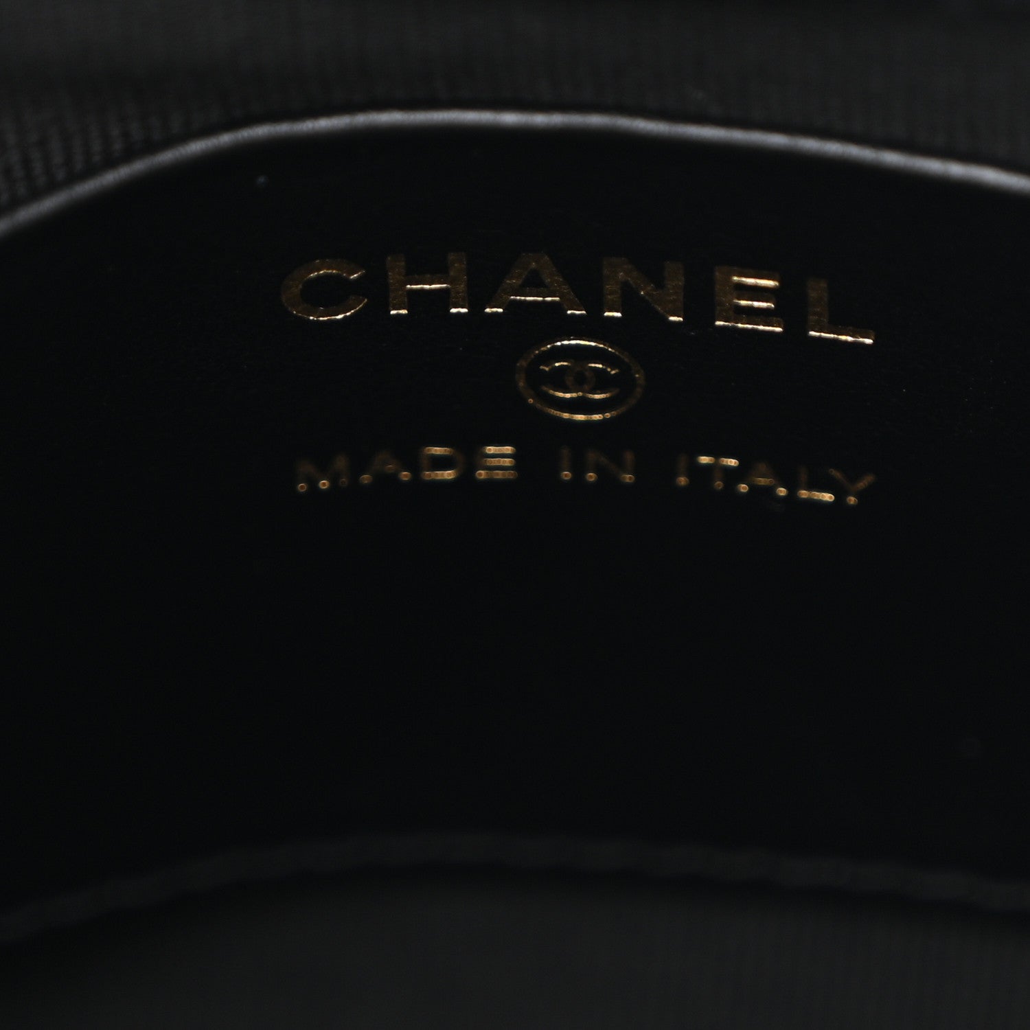 Chanel Shiny Crumpled Calfskin Quilted Nano 31 Shopping Bag Black