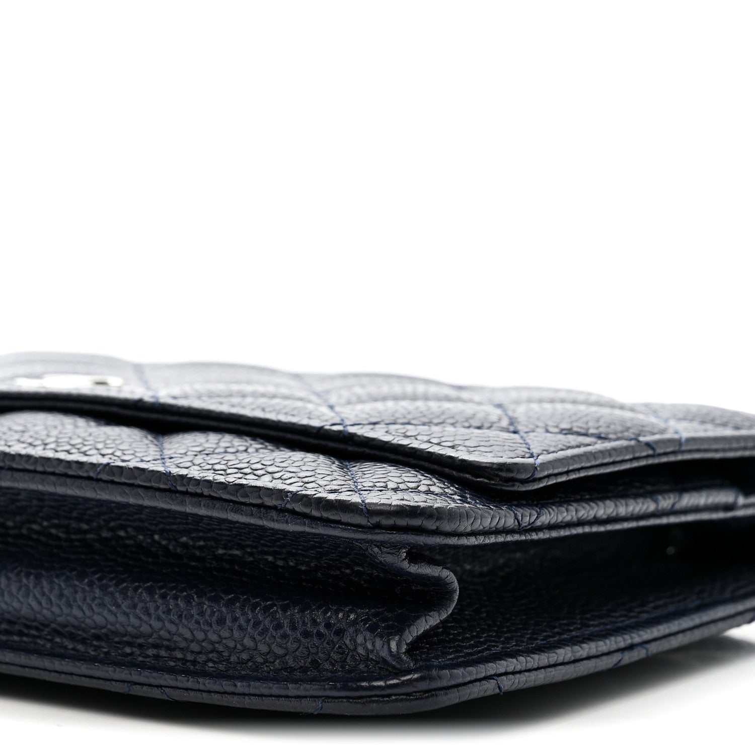 Chanel Caviar Quilted Wallet on Chain WOC Navy Blue