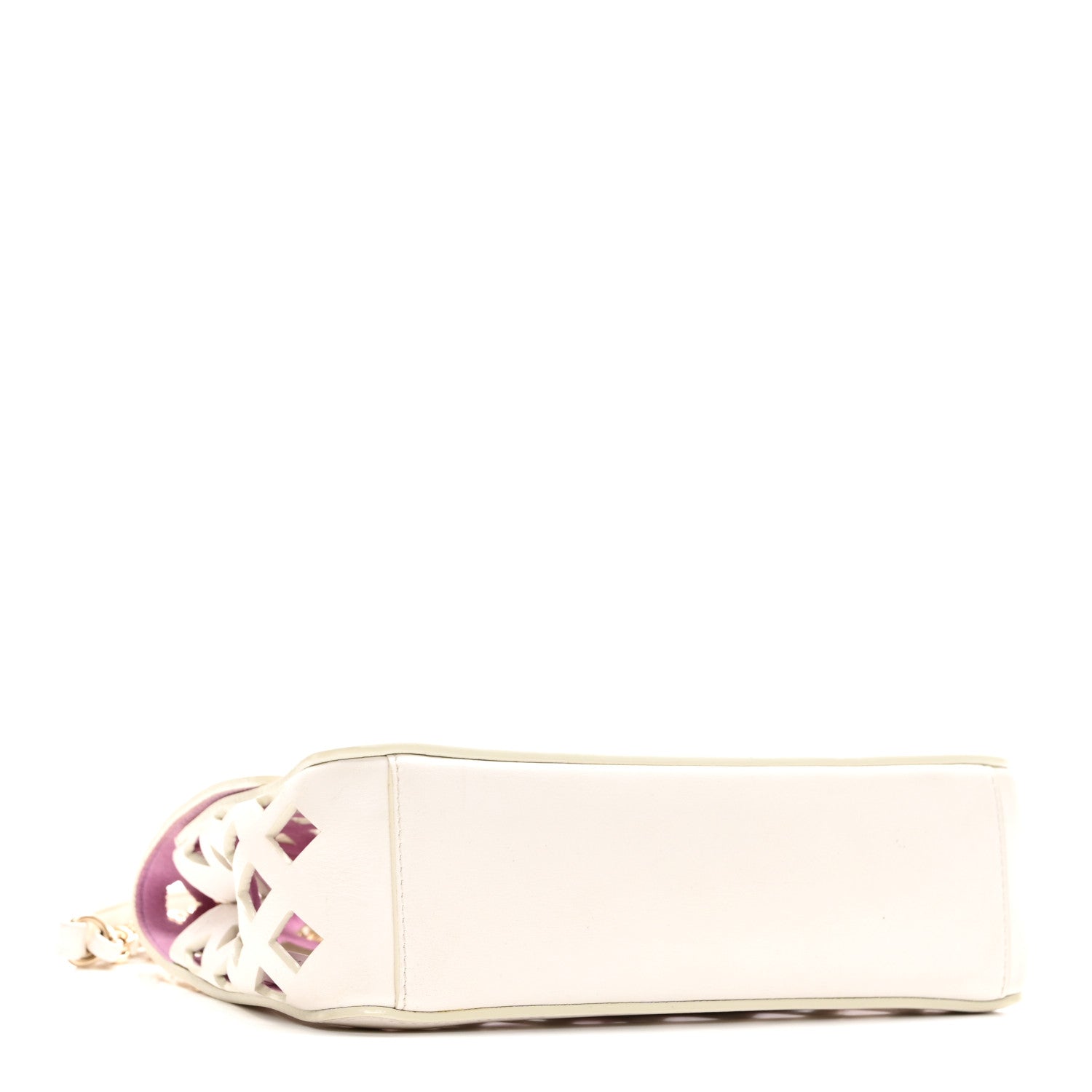 Chanel Lambskin Small Sea Through Flap White Multicolor