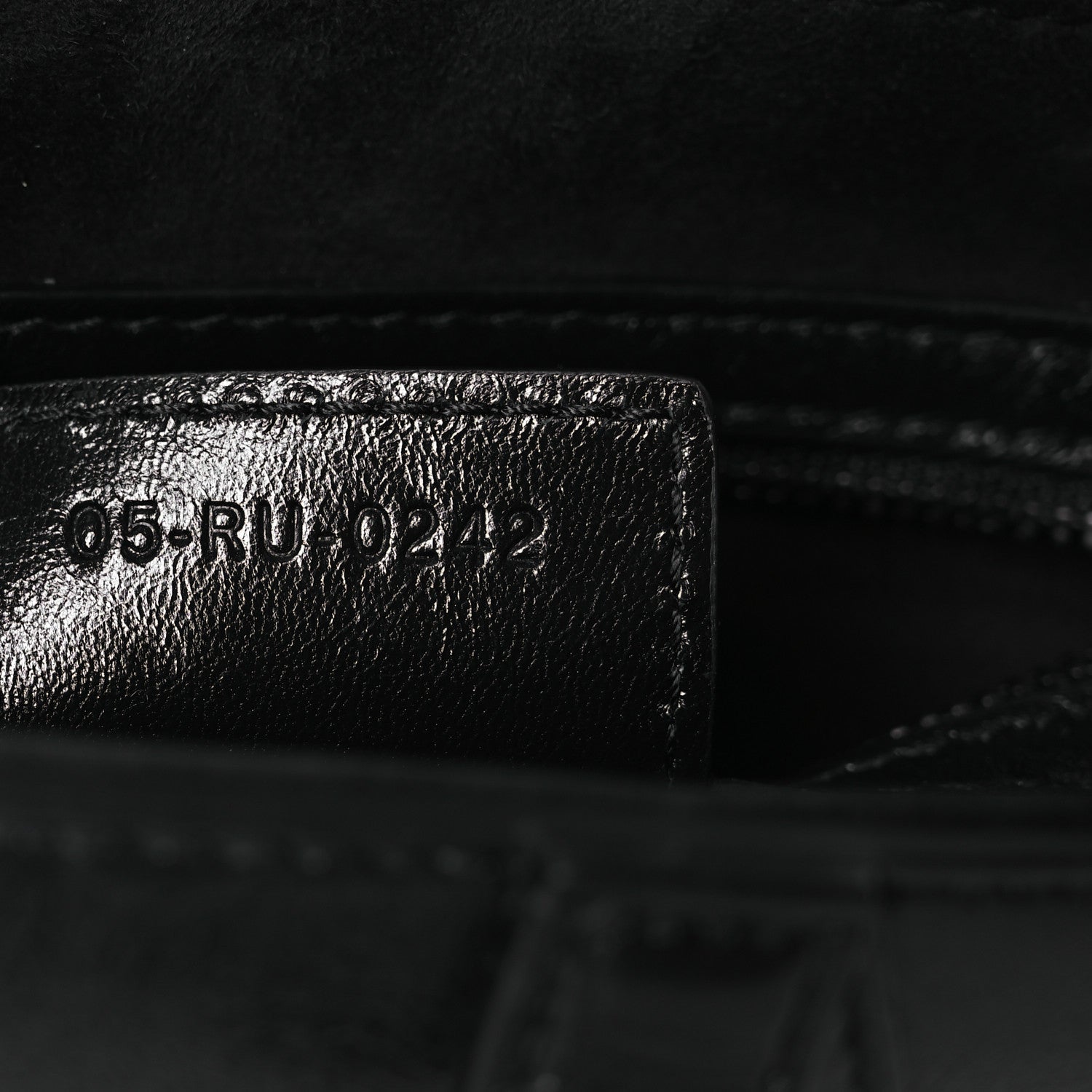 Christian Dior Shiny Crinkled Calfskin Studded Saddle Bag Black