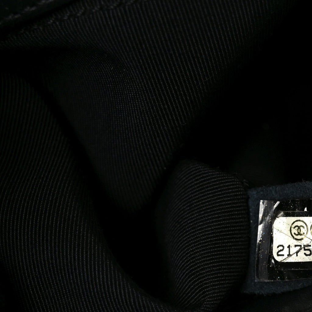 Chanel Calfskin Pleated Medium Boy Flap Black