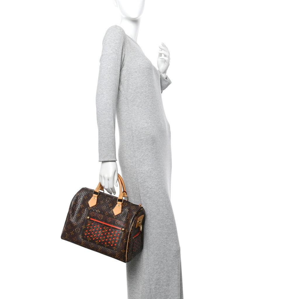 Louis Vuitton Monogram Perforated Speedy 30 Orange