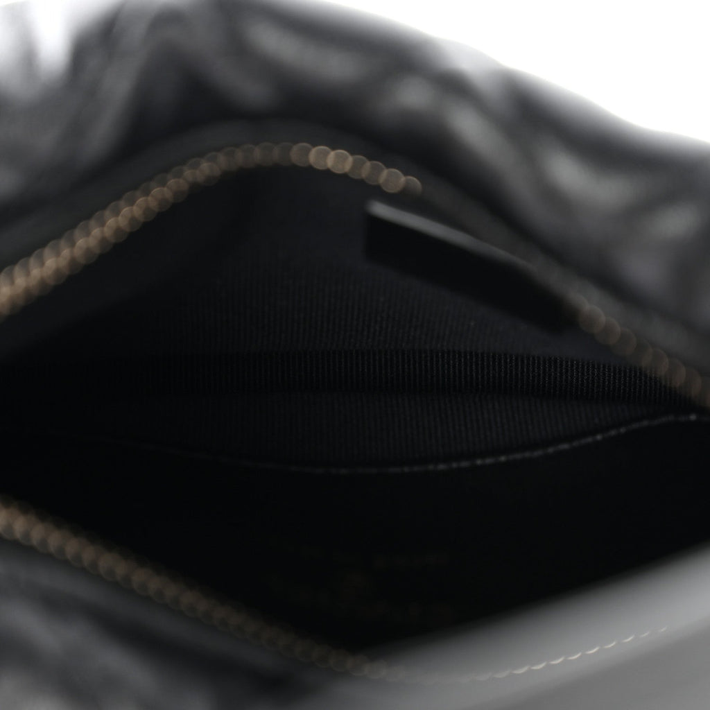 Chanel Lambskin Quilted Chain Around Pouch Black