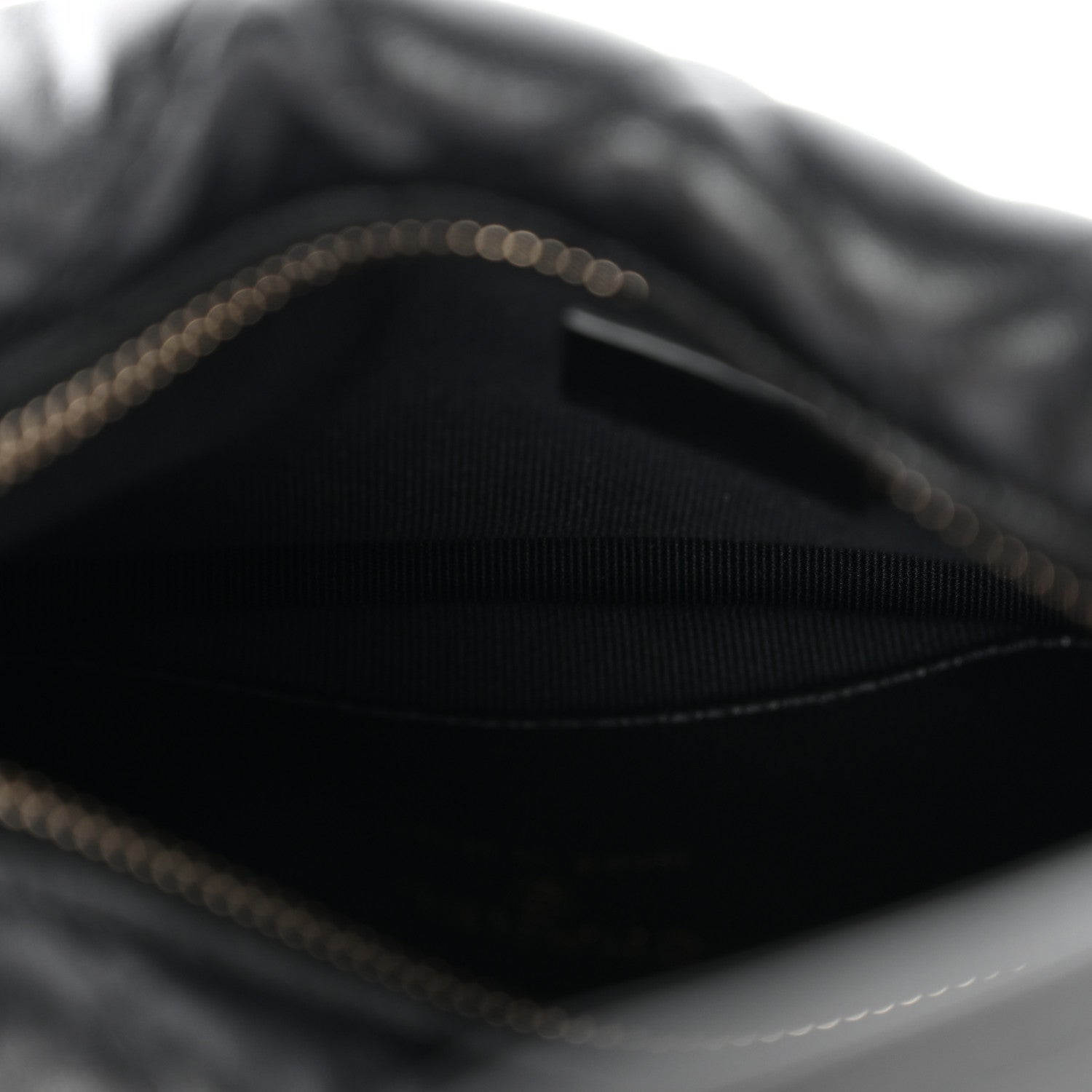 Chanel Lambskin Quilted Chain Around Pouch Black
